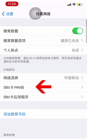 开化苹果14维修网分享如何给iPhone14的SIM卡设置密码 