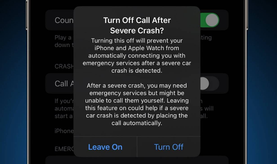 开化苹果14维修分享 iPhone 14 和 Apple Watch 上关闭崩溃检测 